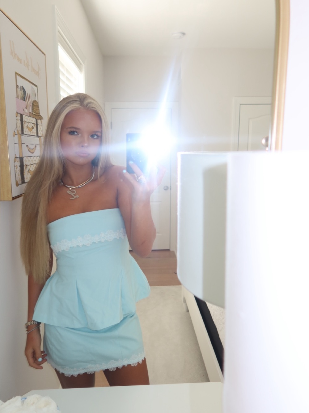 TCEC Pale Blue Zippered 2 peice set